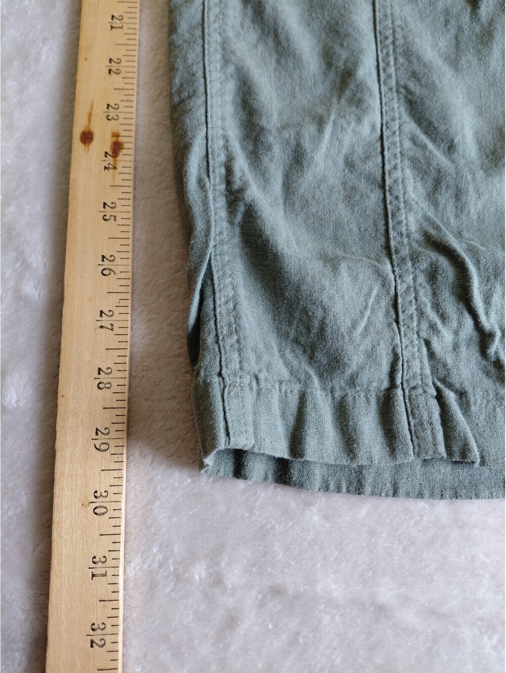 Hollister Womens Size Small Ultra High Rise Baggy Cargo Pants Linen Blend Green - Picture 8 of 9